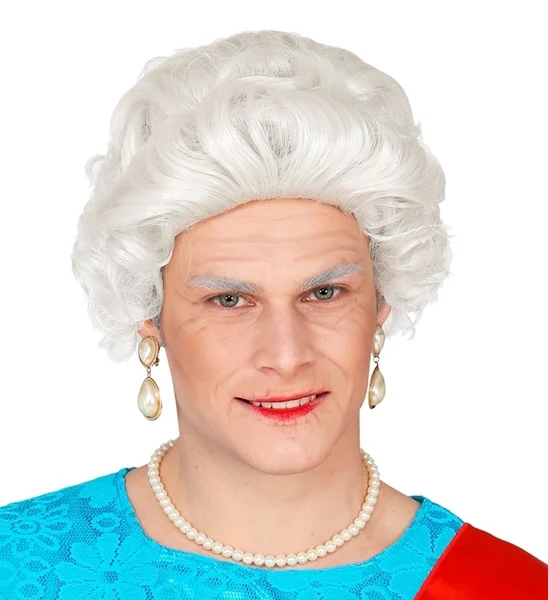 Pruik Queen Elisabeth