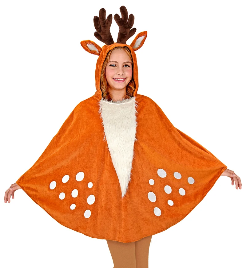 Rendier poncho met muts kinderen