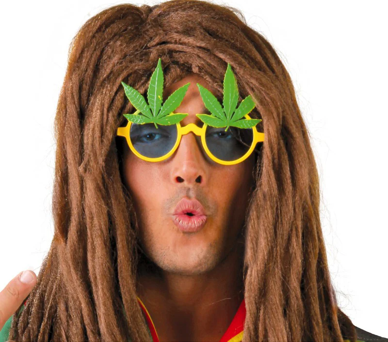 Bril Rasta glazen wietblad