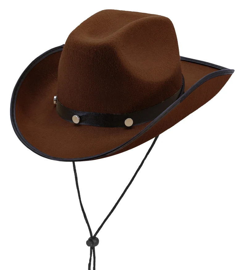 Cowboyhoed bruin met studs