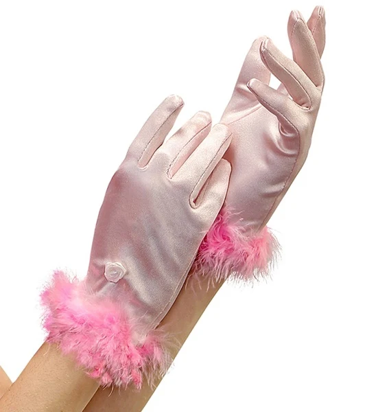 Handschoenen roze glamour kinderen