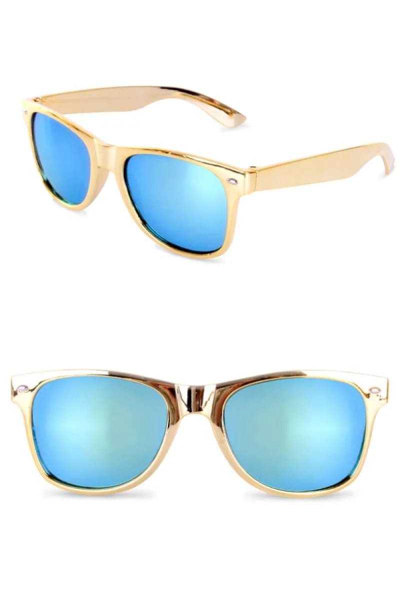 Bril goud met spiegelglas
