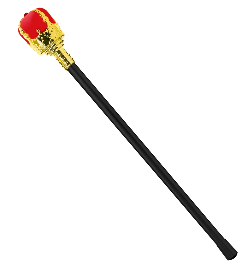 Koning scepter rood met goud