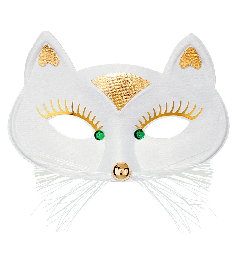 Wit oogmasker kat