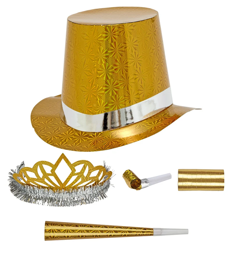 Versierset Happy New Year goud