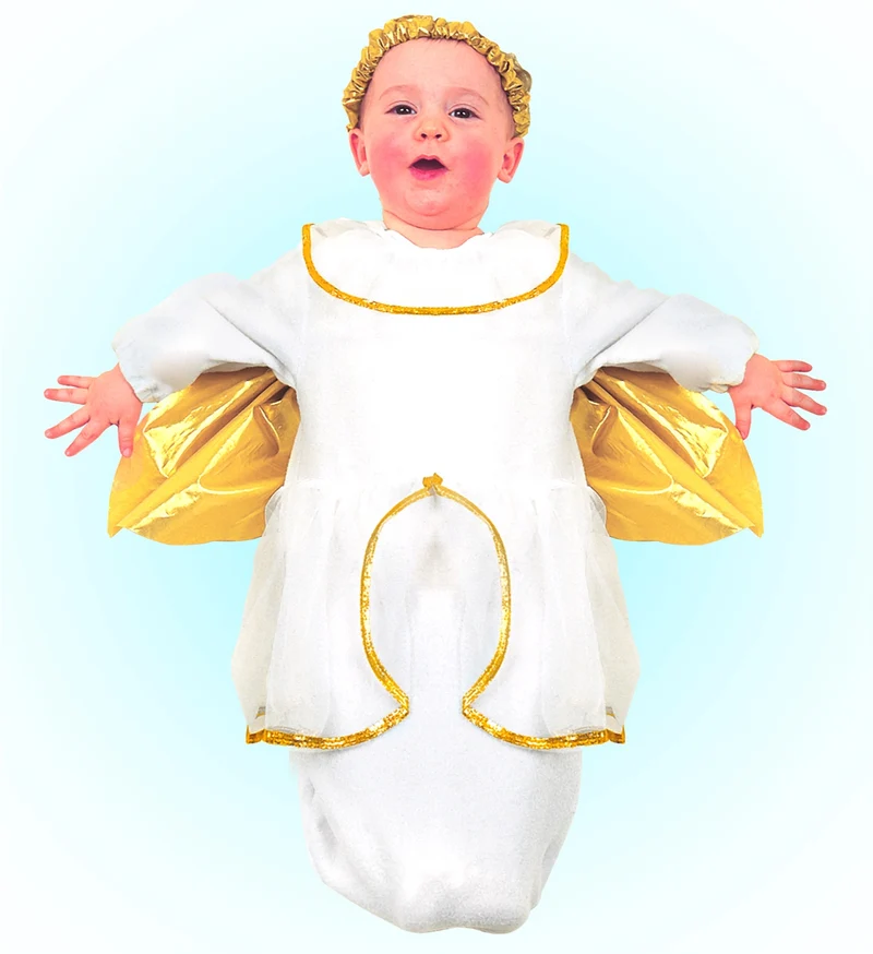 Engel kostuum baby trappelzak