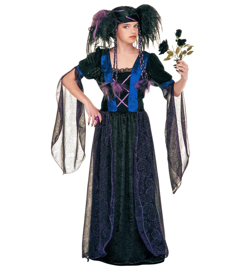 Gothic kostuum Prinses Jill kind - maat 128 cm
