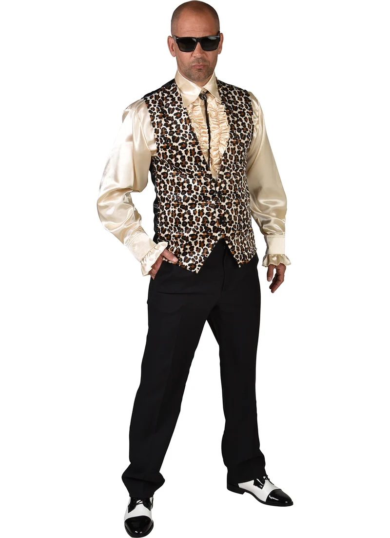 Gilet panterprint heren