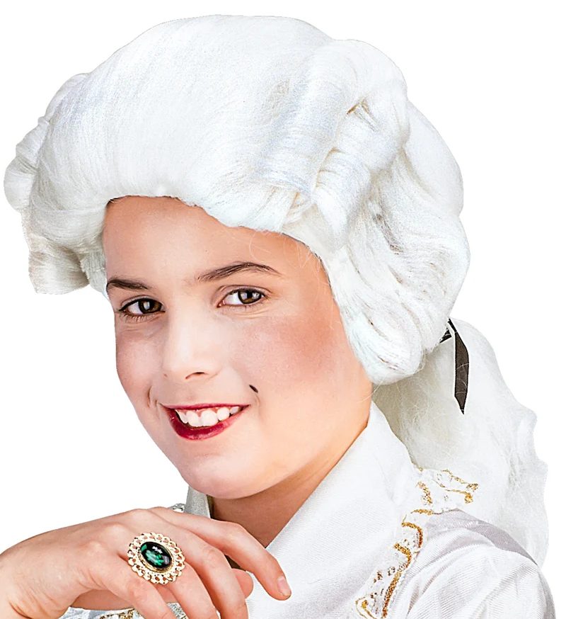 Mozart pruik wit kind