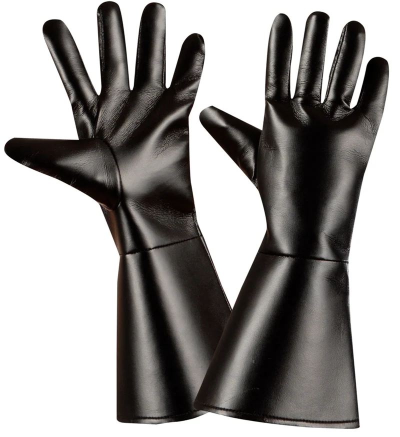 Cowboy handschoenen lederlook zwart