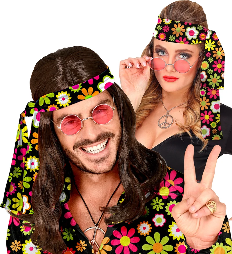 Hoofdband jaren 70 flowers