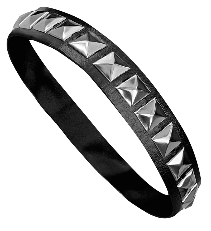 Biker / rocker punk choker met spijkers