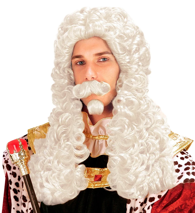 Koning pruik Francois wit