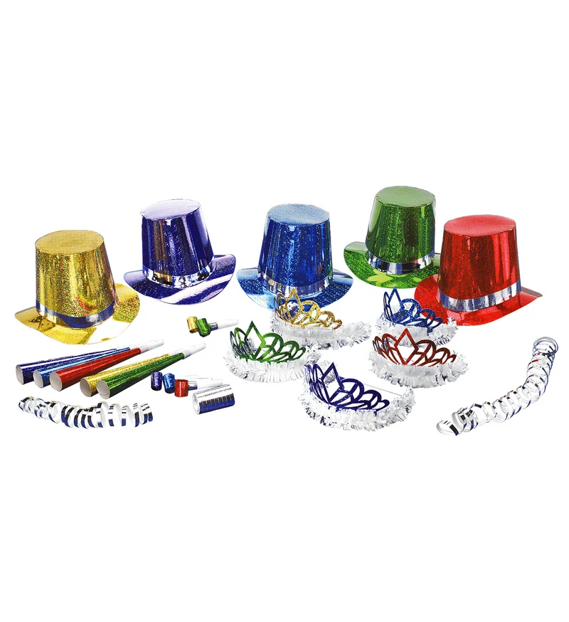 Versierset Happy New Year meerkleurig