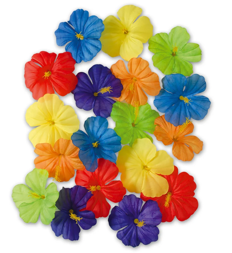 Set van 18 hibiscus bloemen