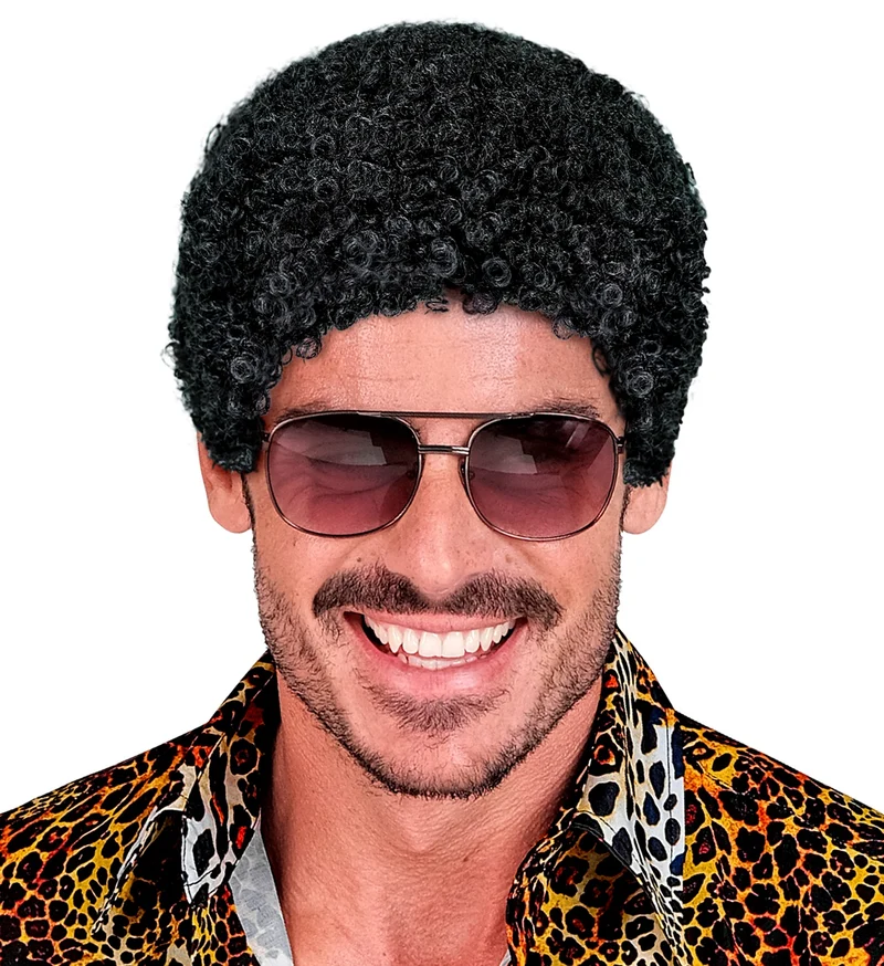 Afro pruik korte krullen