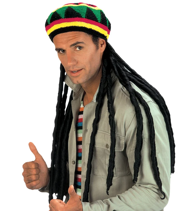 Rasta muts met lange dreadlocks reggae