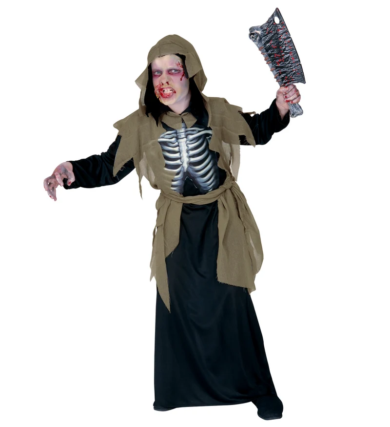 Zombie skelet kostuum kinderen