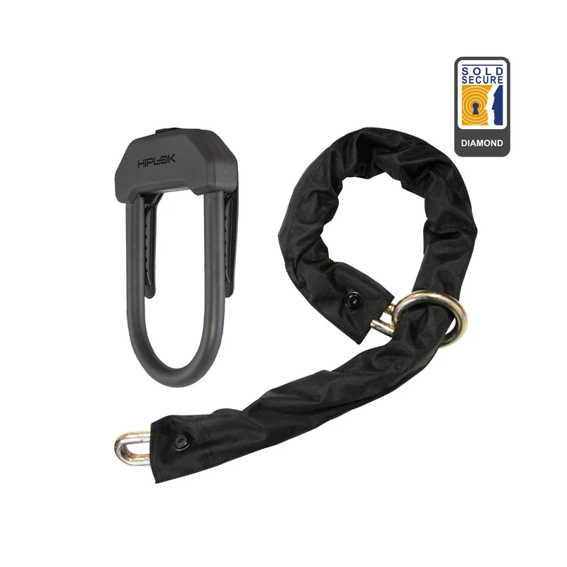 DXXL Sold Secure Diamond Steel Bicycle D-Lock And Chain Combo