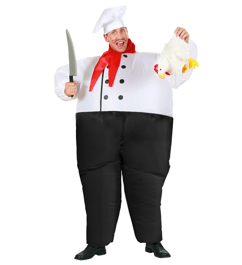 Opblaasbaar Chef kok kostuum