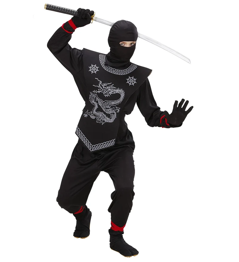 Ninja pak kinderen Kesio zwart