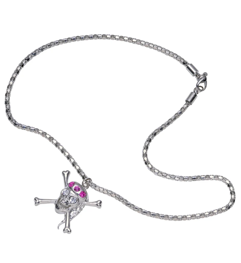 Piraten ketting schedel strass