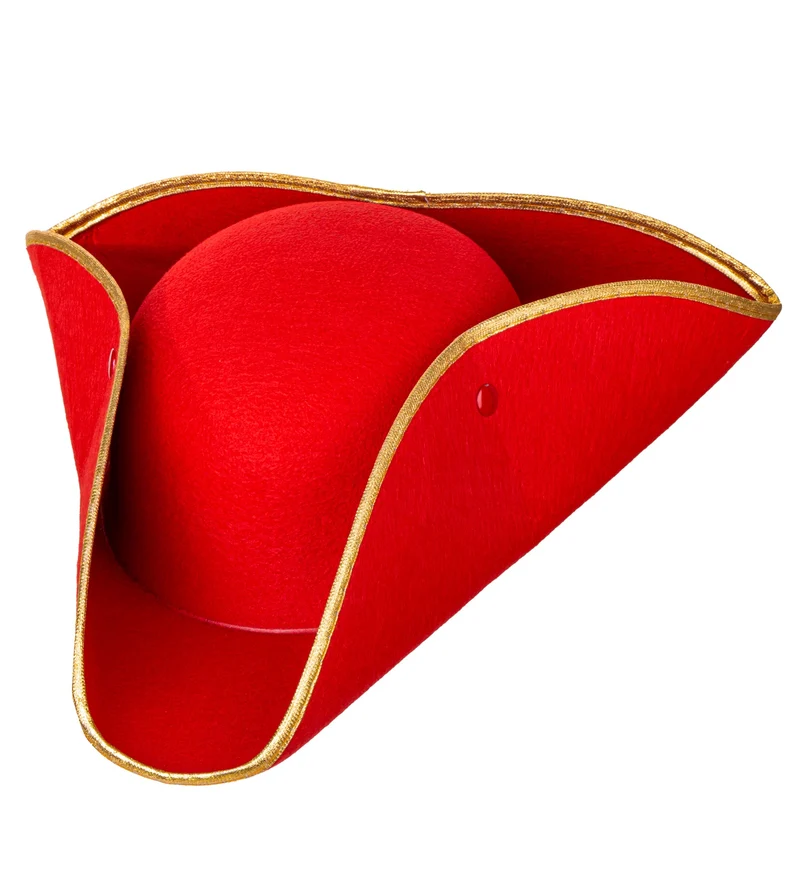 Driesteek hoed rood