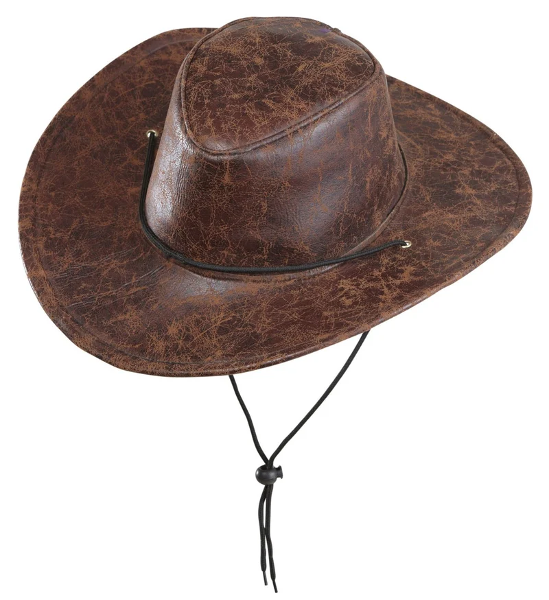 Cowboyhoed lederlook bruin