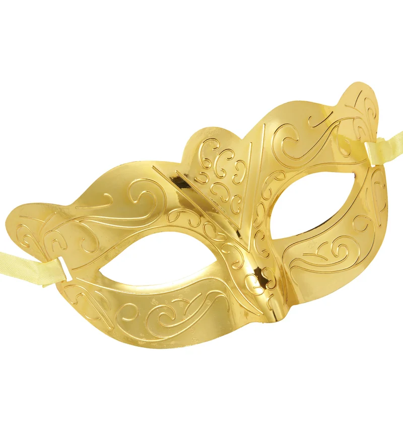 Oogmasker metallic goud