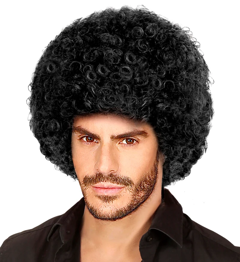 Afro pruik zwart