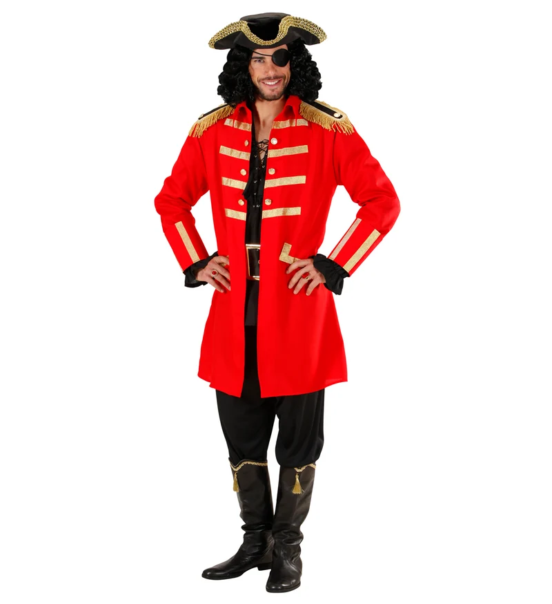 Piratenjas kapitein Haak in rood