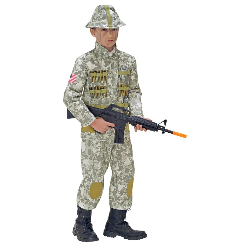 Soldaten pak Stef kinderen 140cm