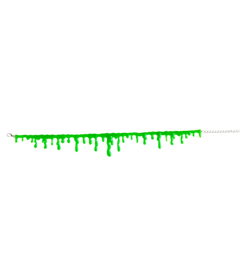 Zombie ketting groen slijm druppels
