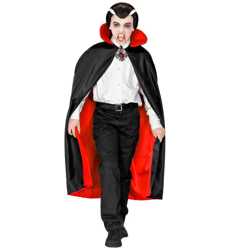 Vampier cape met rode binnenzijde