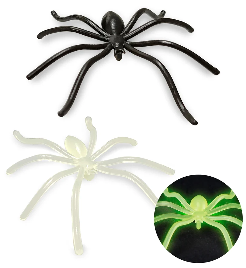 Nep spinnen glow in the dark 6 stuks