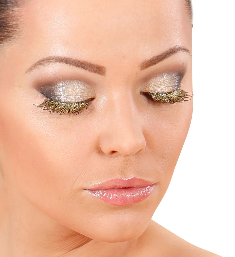 Nepwimpers glitter goud