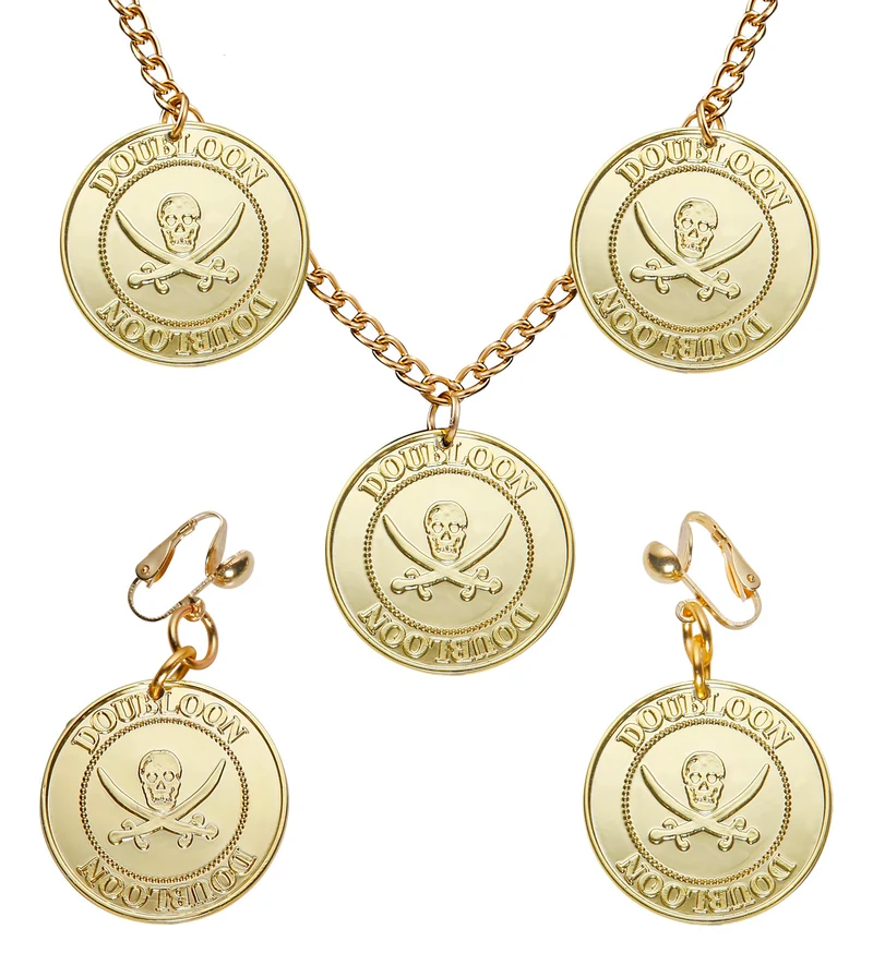 Piraten ketting en oorbellen