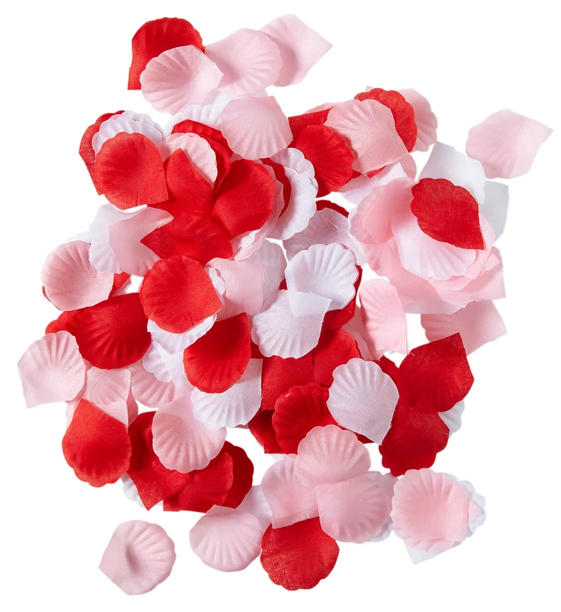 Rozenblaadjes wit rood en roze
