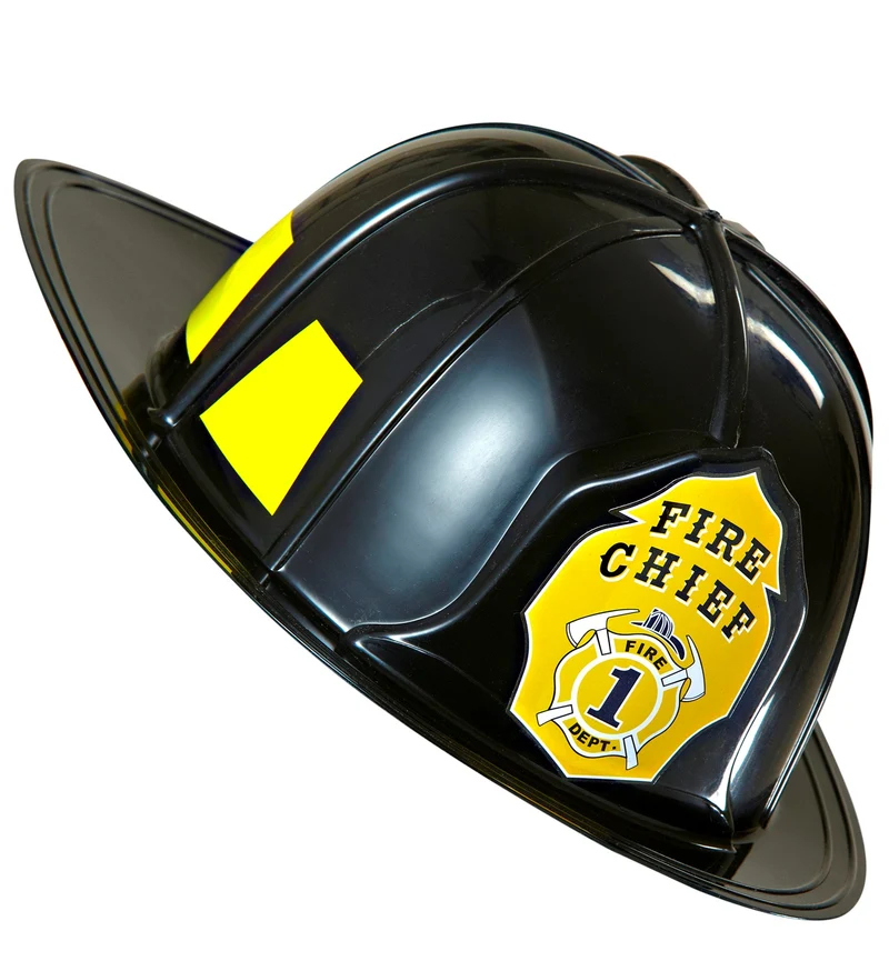 Brandweerhelm zwart