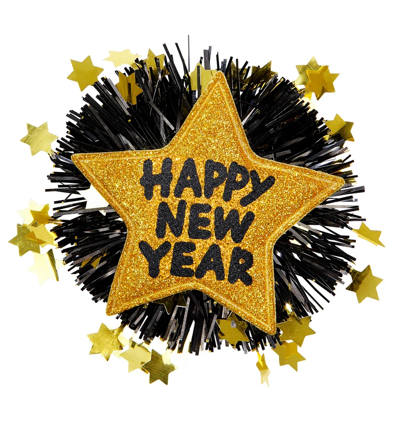 Broche Happy New Year goud