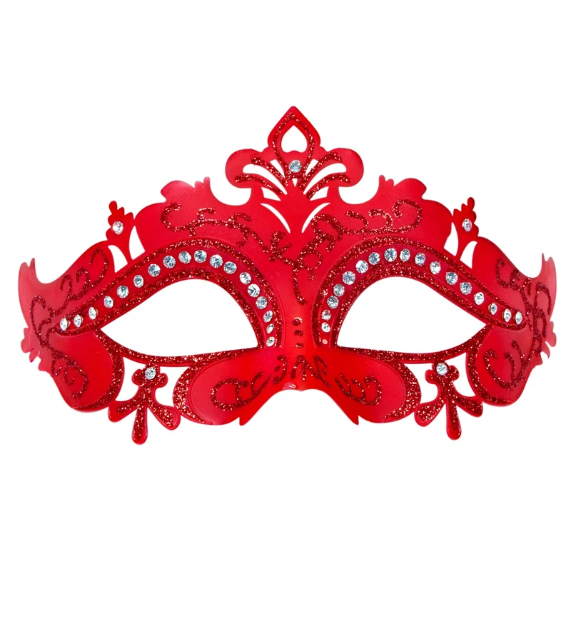 Venetiaans oogmasker Lune rood