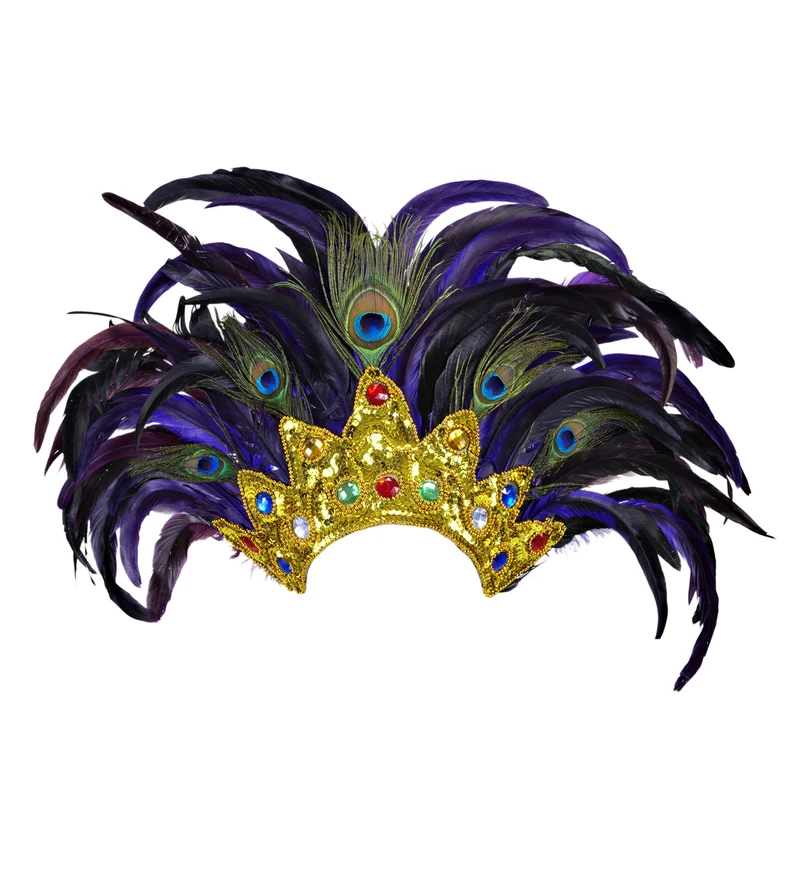 Veren masker pauw goud