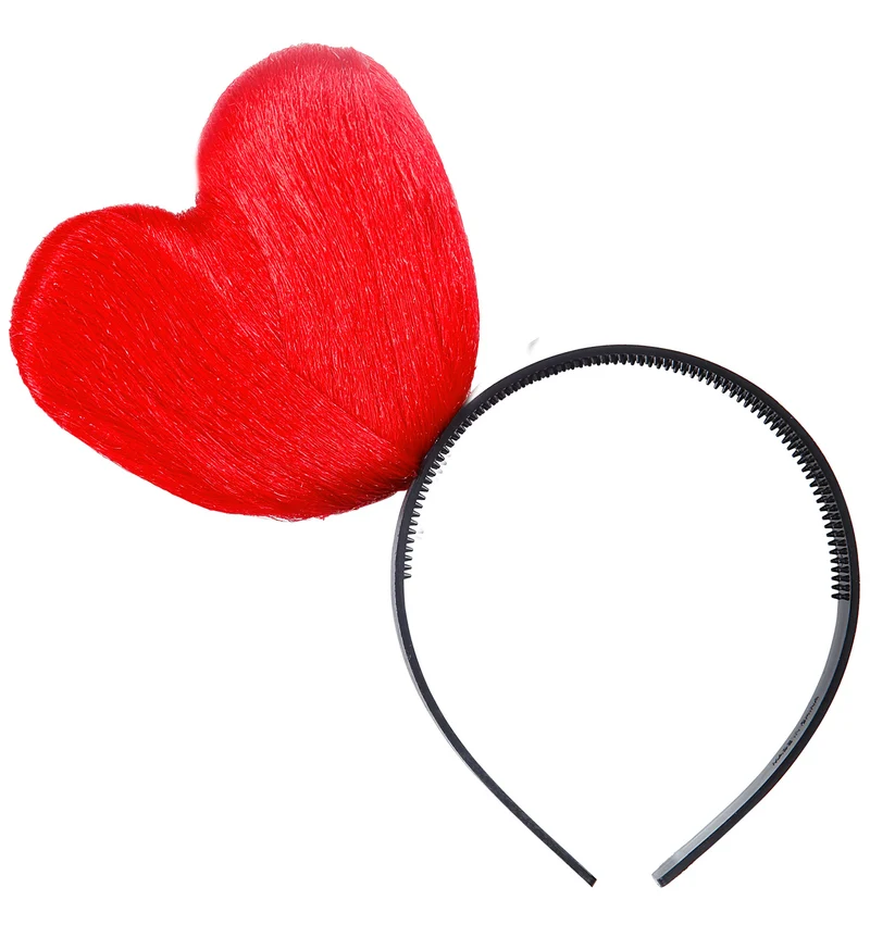 Haarband rood hartje tiara