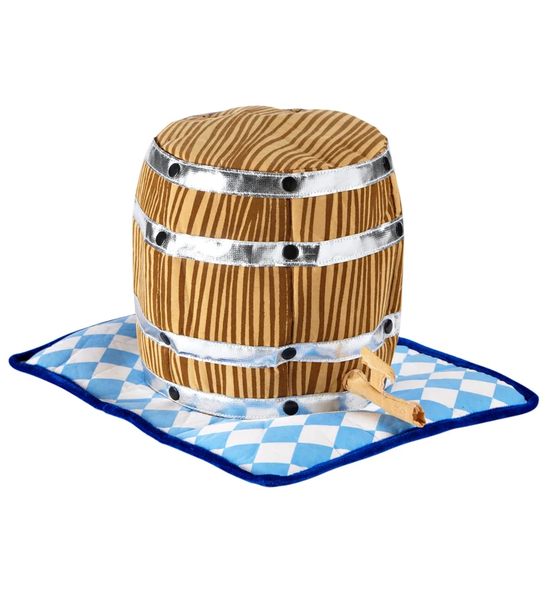 Oktoberfest hoed biervat blau weiss