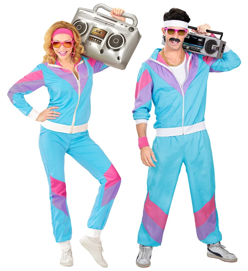 Fout trainingspak Blauw New kids jaren 80 volwassenen