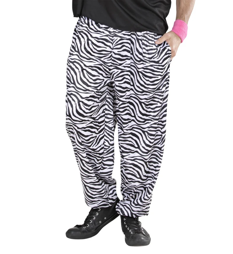 Foute discobroek zebra print