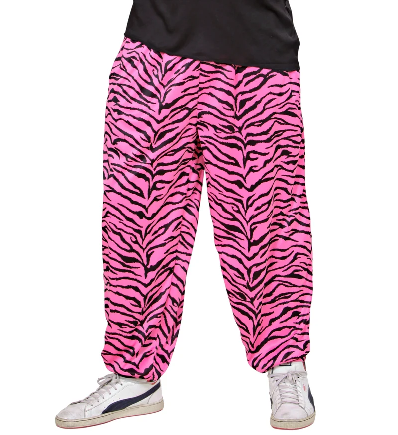 Disco broek roze zebra print