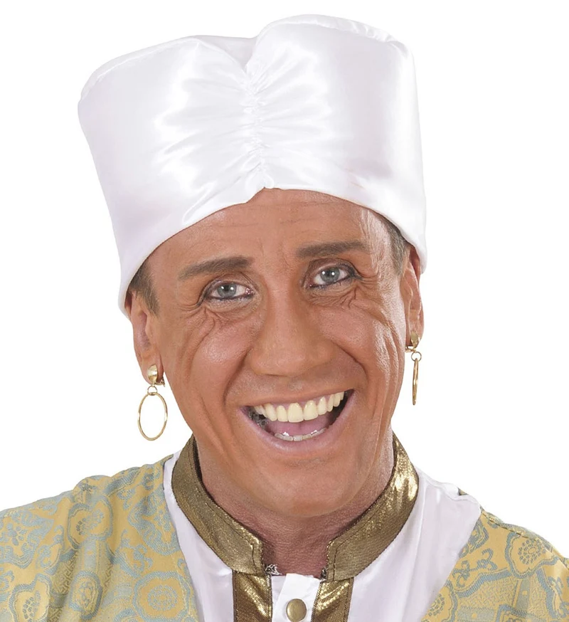Witte tulband satijn