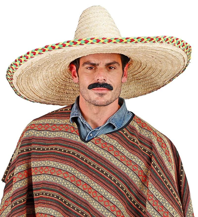 Mexicaanse sombrero stro naturel