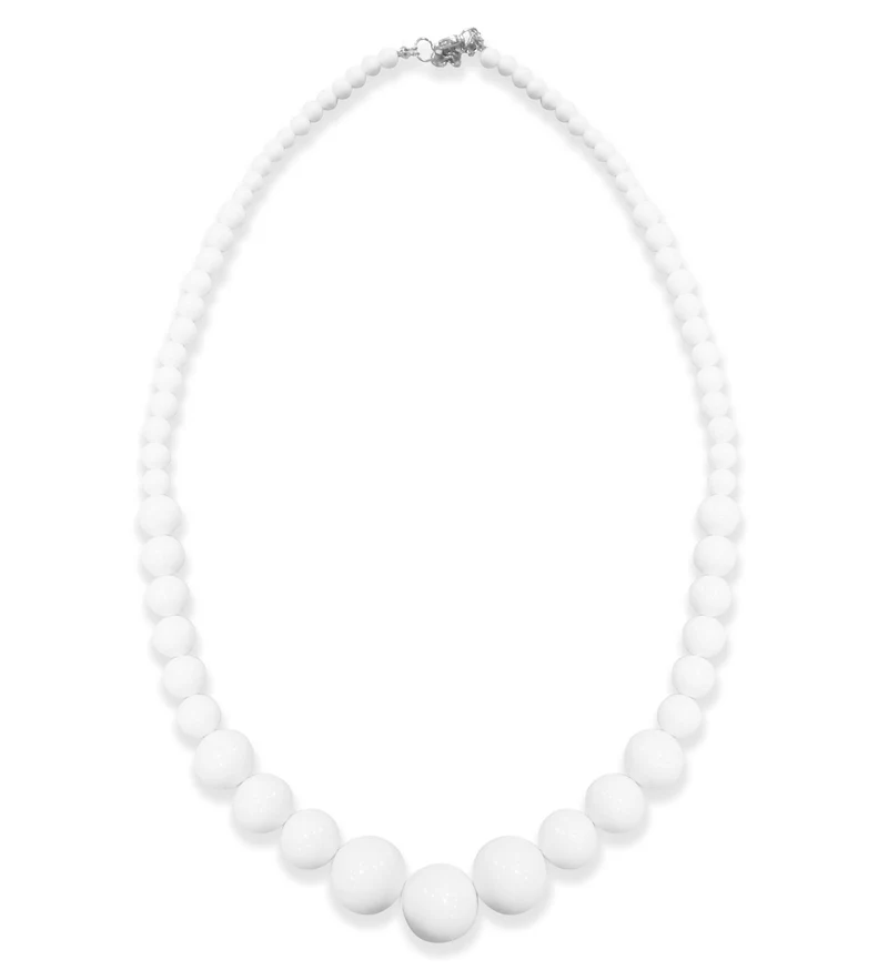 Witte ketting met kralen